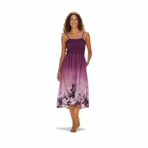 DNLA Sport Dress purple tie-dye adjustable straps